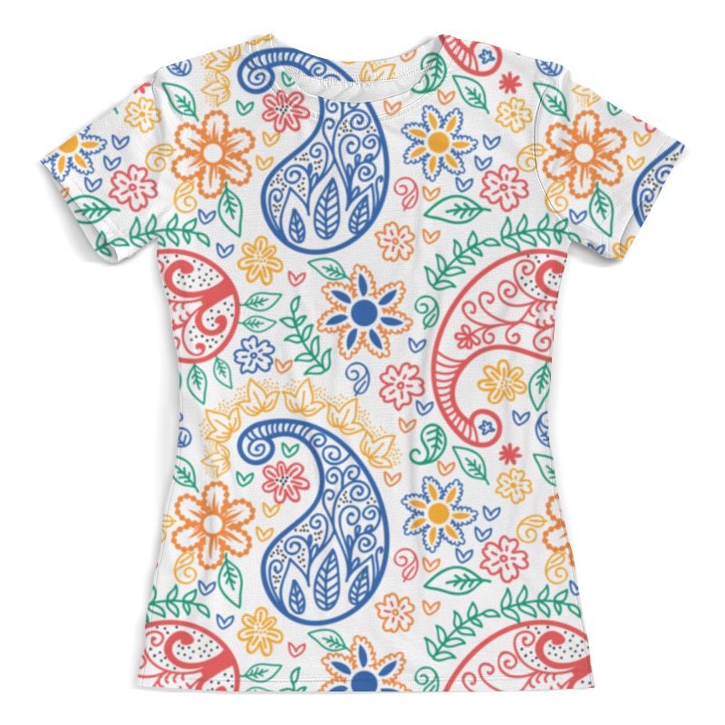 Printio Футболка с полной запечаткой (женская) Красочный пейсли printio футболка с полной запечаткой женская пейсли с цветами летний дизайн