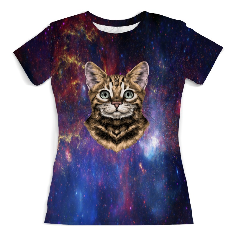 Printio Футболка с полной запечаткой (женская) Кот в космосе printio футболка с полной запечаткой женская в космосе