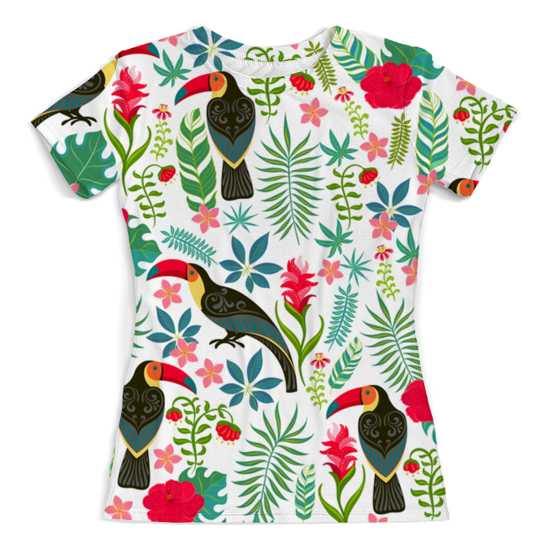 Printio Футболка с полной запечаткой (женская) Птицы и тропики printio футболка с полной запечаткой женская птицы и тропики