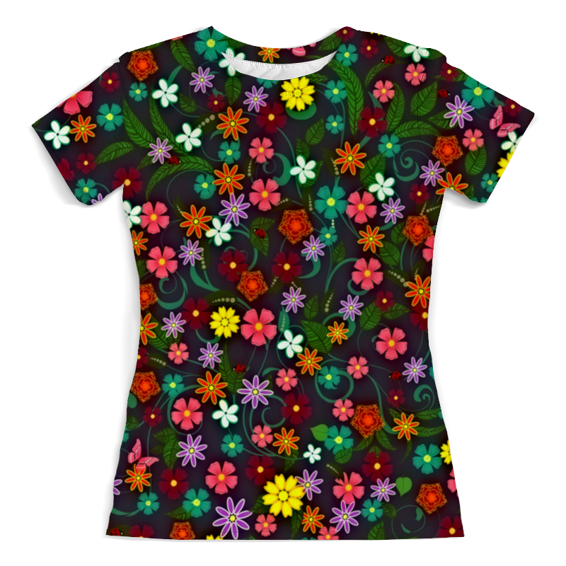 Printio Футболка с полной запечаткой (женская) Весенние цветы printio футболка с полной запечаткой женская весенние дудлы