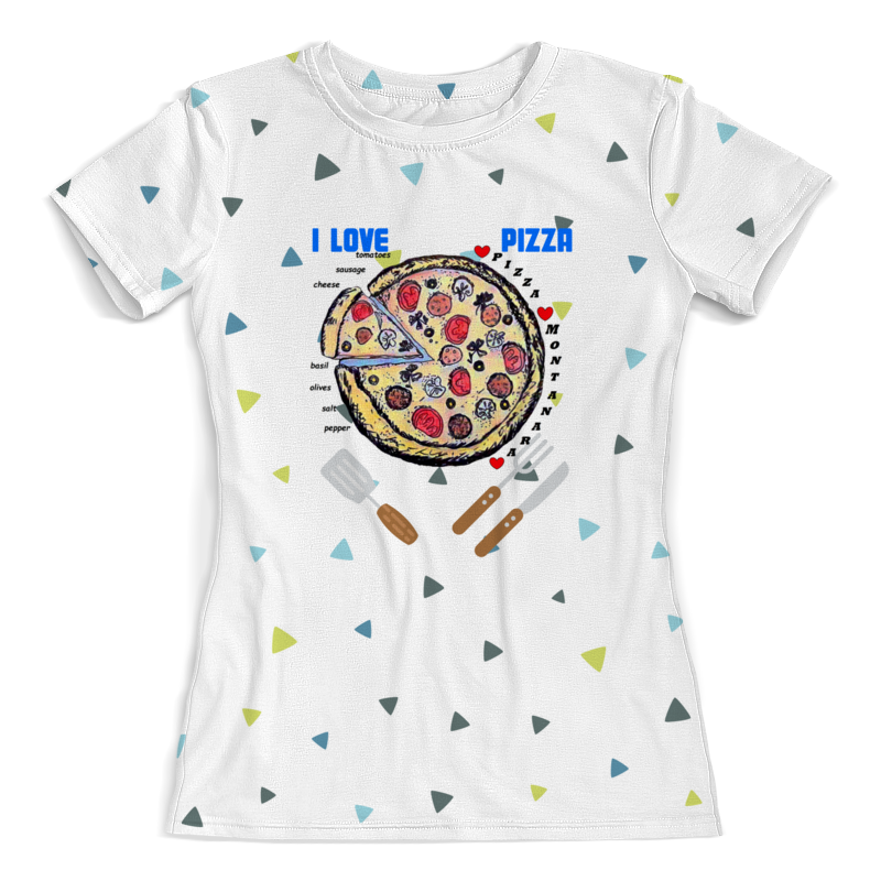 Printio Футболка с полной запечаткой (женская) Пицца женская футболка планета пицца l черный