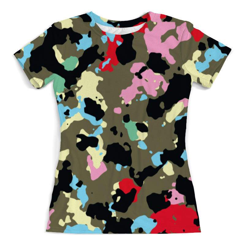 Printio Футболка с полной запечаткой (женская) Камуфляж цветной printio футболка с полной запечаткой женская цветной калейдоскоп