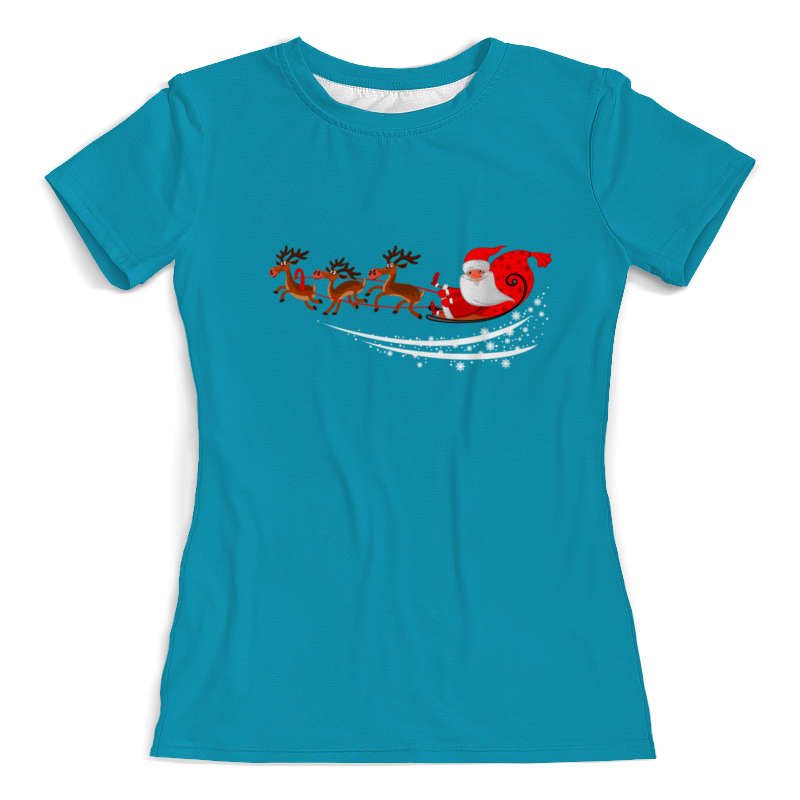 Printio Футболка с полной запечаткой (женская) Дед мороз printio футболка с полной запечаткой женская мопс дед мороз