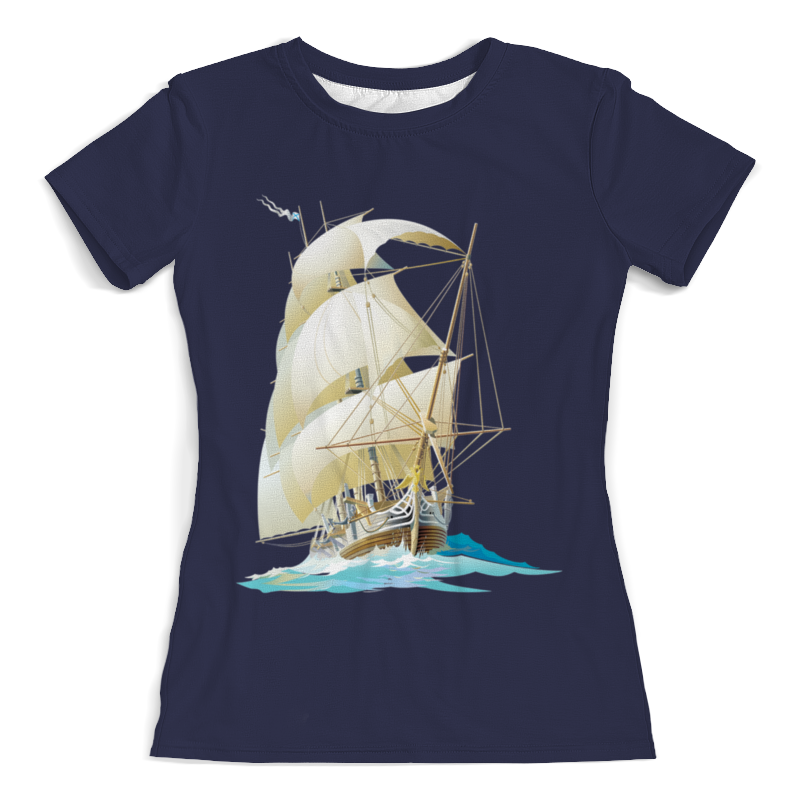 Printio Футболка с полной запечаткой (женская) Парусник printio футболка с полной запечаткой женская яхта в море