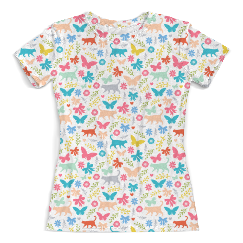 Printio Футболка с полной запечаткой (женская) Котики printio футболка с полной запечаткой женская счастливые котики