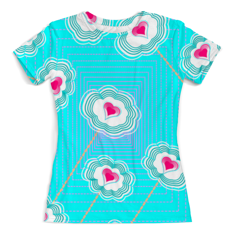 Printio Футболка с полной запечаткой (женская) Цветочный паттерн printio футболка с полной запечаткой мужская абстрактные полосы