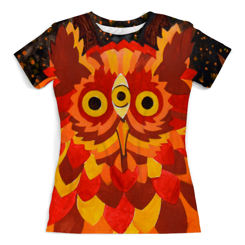 Printio Футболка с полной запечаткой (женская) Осенняя сова #2 printio футболка с полной запечаткой женская совы и цветы