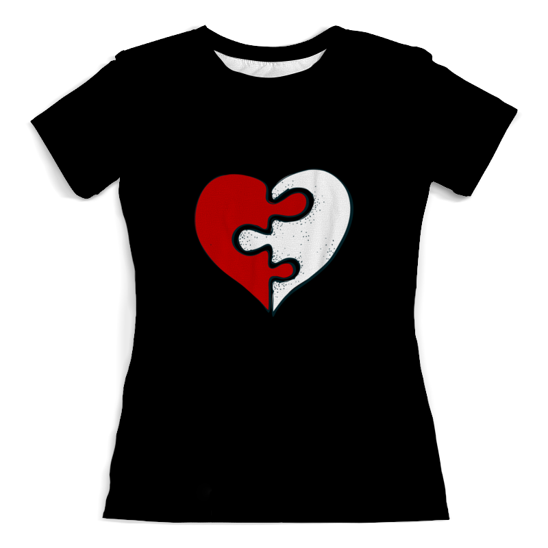 Printio Футболка с полной запечаткой (женская) Сердце printio футболка с полной запечаткой женская нежное сердце