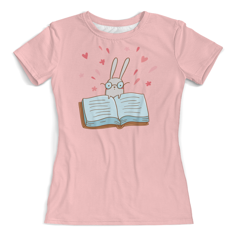 printio футболка с полной запечаткой женская умный кролик в очках Printio Футболка с полной запечаткой (женская) Умный кролик в очках