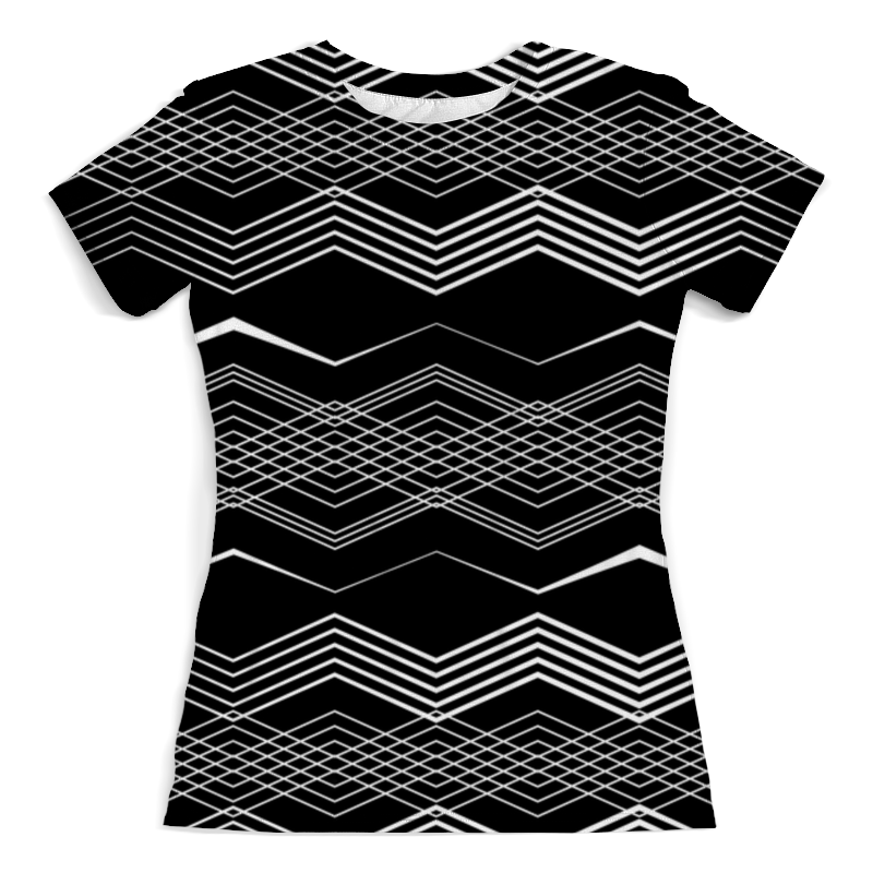 Printio Футболка с полной запечаткой (женская) Черно-белая геометрия printio футболка с полной запечаткой женская черно белая абстракция