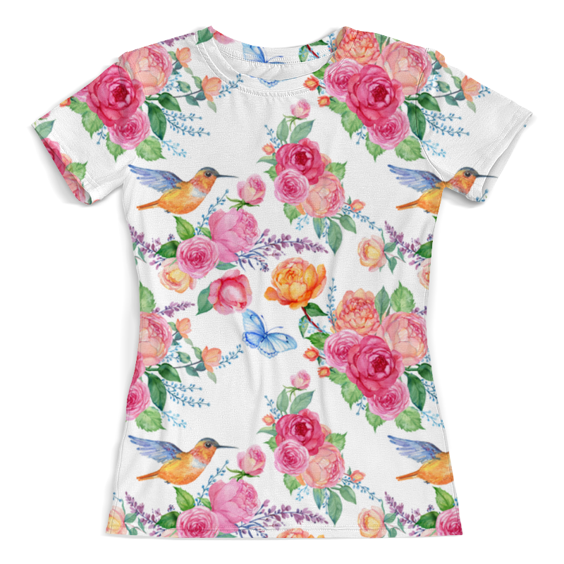 Printio Футболка с полной запечаткой (женская) Цветы printio футболка с полной запечаткой женская цветы ирис