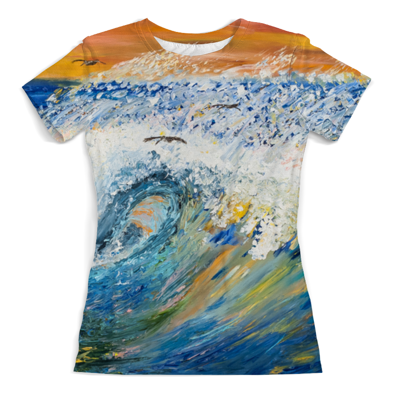 Printio Футболка с полной запечаткой (женская) Волна printio футболка с полной запечаткой женская волна