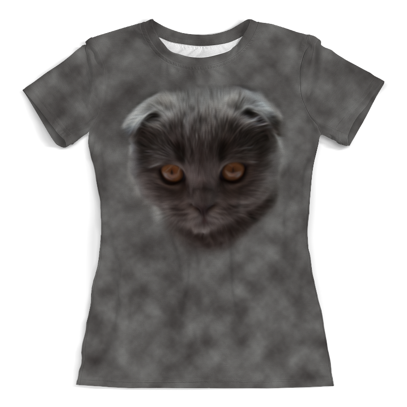 printio футболка с полной запечаткой женская домашняя кухня женская с полной запечаткой Printio Футболка с полной запечаткой (женская) Кошка