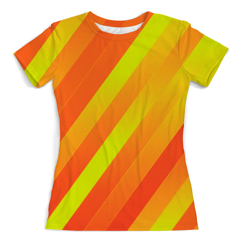 Printio Футболка с полной запечаткой (женская) Желто-оранжевые линии printio свитшот мужской с полной запечаткой желто оранжевые линии