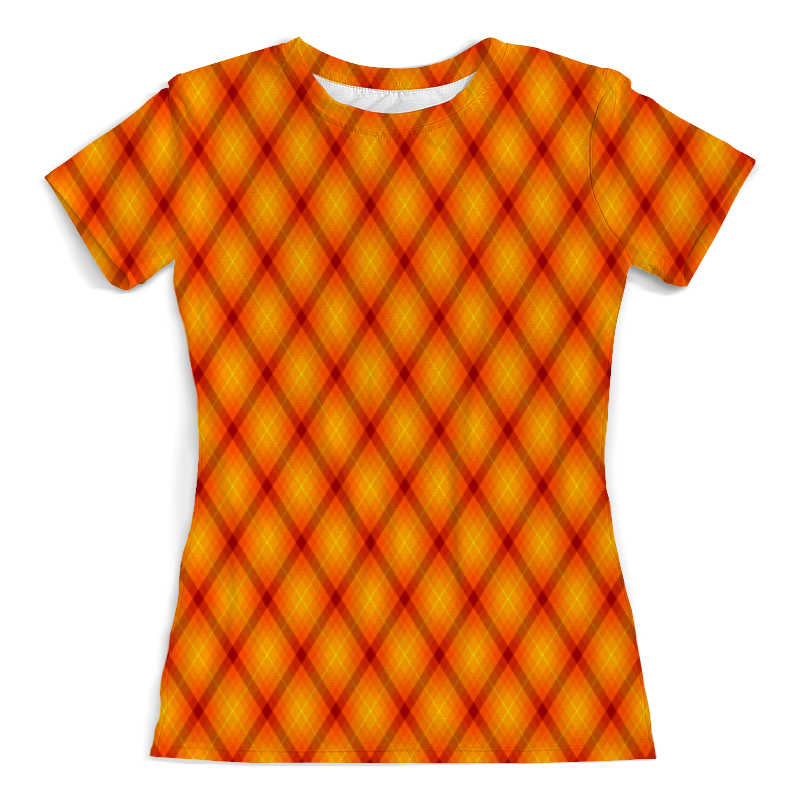 Printio Футболка с полной запечаткой (женская) Клетка оранжевая printio футболка с полной запечаткой женская клетка оранжевая