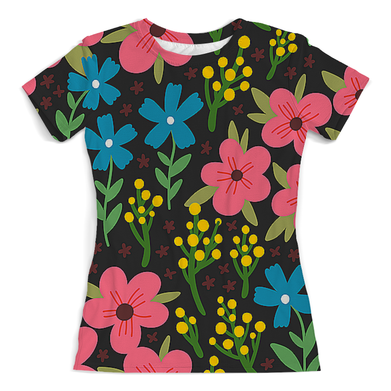 Printio Футболка с полной запечаткой (женская) Цветы printio футболка с полной запечаткой женская совы и цветы
