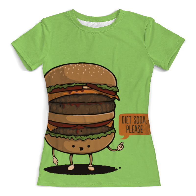Printio Футболка с полной запечаткой (женская) Веселый бургер футболка с полной запечаткой мужская printio бургер