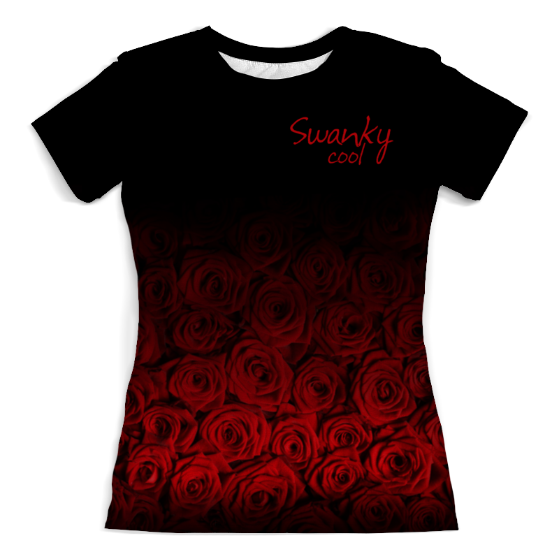 Printio Футболка с полной запечаткой (женская) Красные розы футболка с полной запечаткой для девочек printio swanky майк