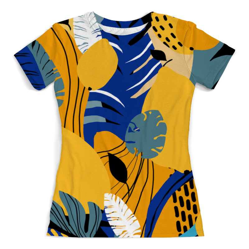 Printio Футболка с полной запечаткой (женская) Тропики с лимонами и монстерой printio футболка с полной запечаткой женская летняя абстракция