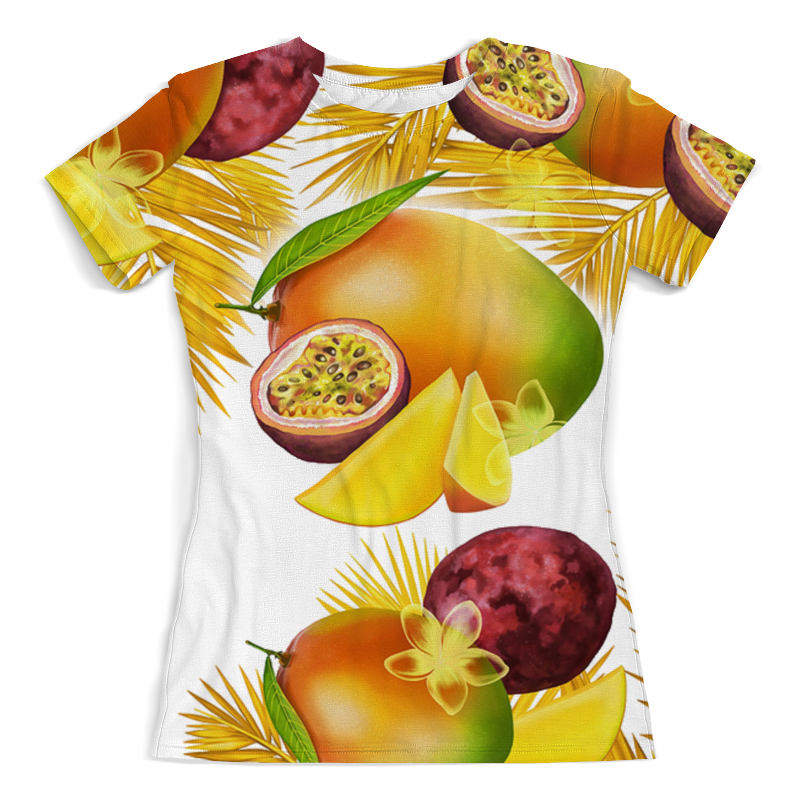 Printio Футболка с полной запечаткой (женская) Тропические фрукты printio футболка с полной запечаткой для девочек яркие аппетитные тропические фрукты