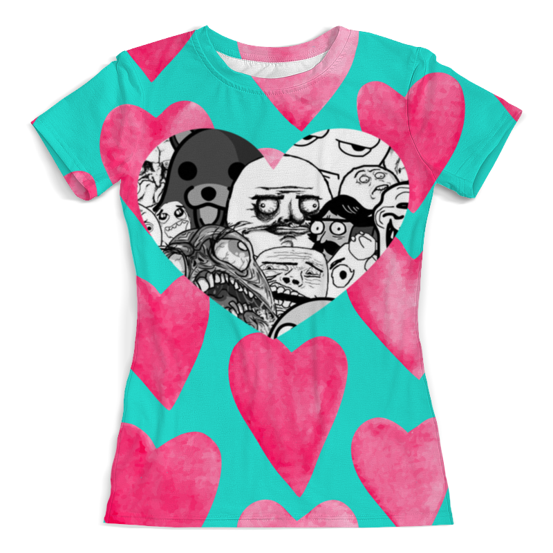 Printio Футболка с полной запечаткой (женская) I love meme printio футболка с полной запечаткой женская i love gummy bears
