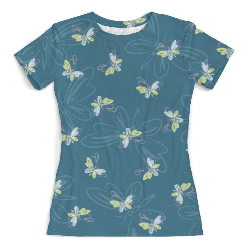 Printio Футболка с полной запечаткой (женская) Бабочки printio футболка с полной запечаткой женская цветочные бабочки