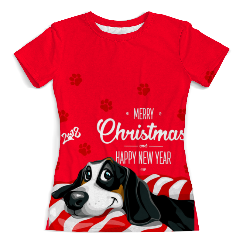 Printio Футболка с полной запечаткой (женская) Год собаки 2018 (1) printio футболка с полной запечаткой женская год собаки