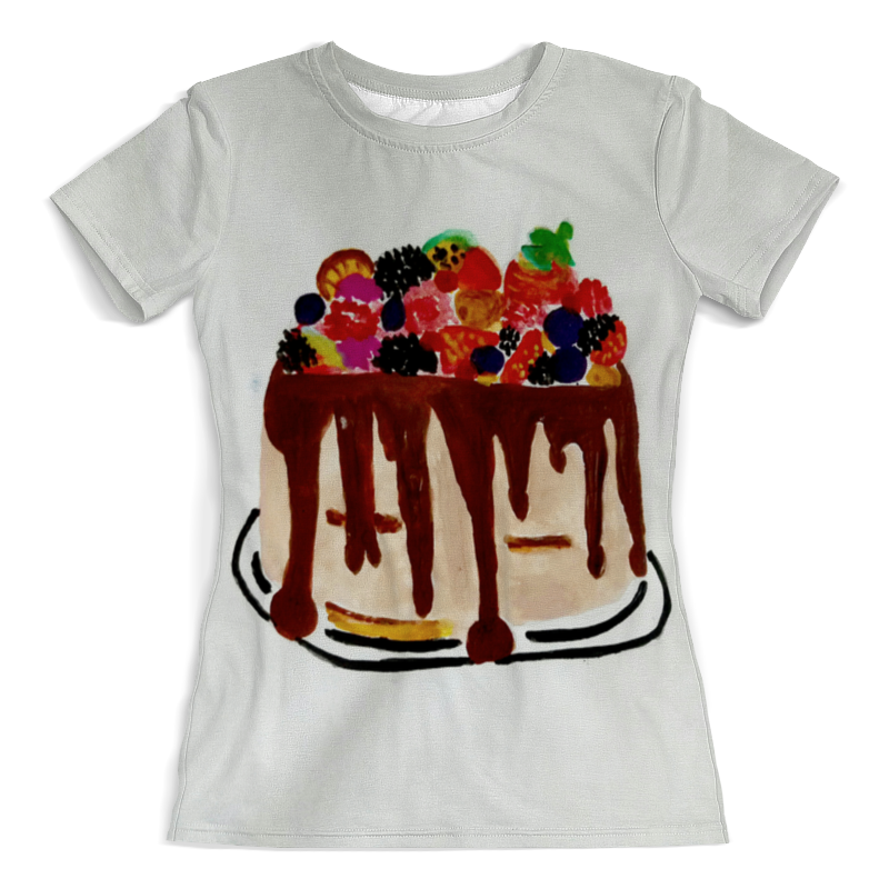 Printio Футболка с полной запечаткой (женская) Тортик printio футболка с полной запечаткой женская фруктовый салат
