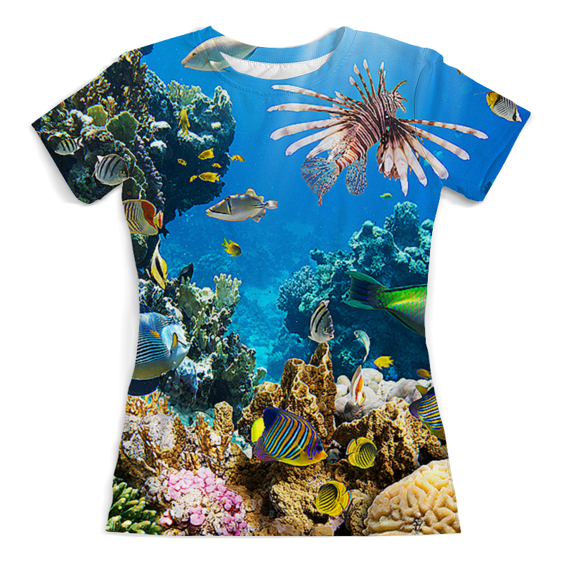 Printio Футболка с полной запечаткой (женская) Подводный мир printio футболка с полной запечаткой женская подводный мир