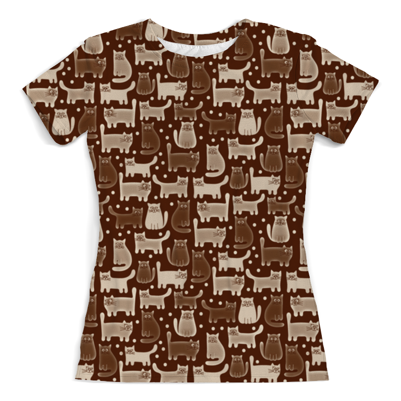 Printio Футболка с полной запечаткой (женская) Cats brown printio футболка с полной запечаткой женская free hugs for cats
