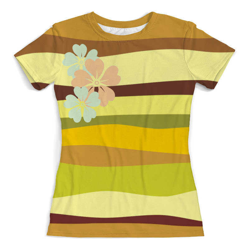 Printio Футболка с полной запечаткой (женская) Зеленый песок