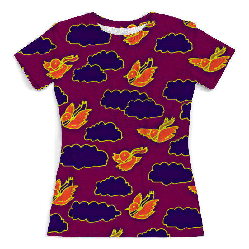Printio Футболка с полной запечаткой (женская) Птички и облака printio футболка с полной запечаткой женская птички и облака