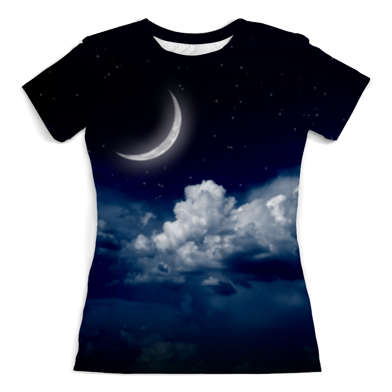 Printio Футболка с полной запечаткой (женская) Темная ночь printio футболка с полной запечаткой женская синяя ночь полнолуния