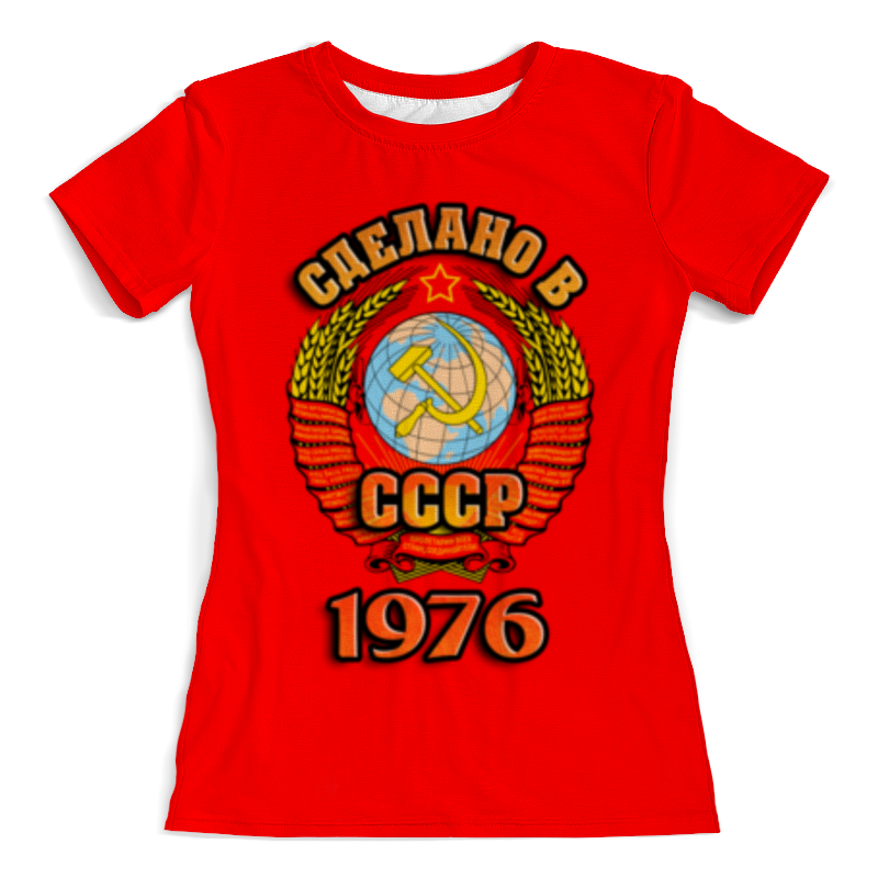 Printio Футболка с полной запечаткой (женская) Сделано в 1976 printio футболка с полной запечаткой женская ссср советский союз