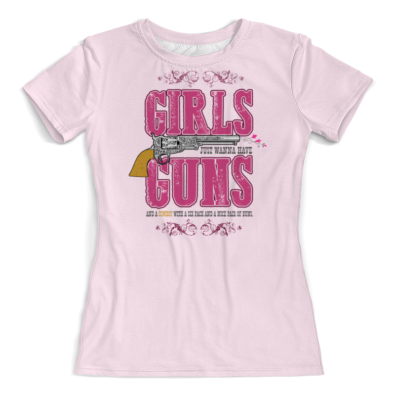 Printio Футболка с полной запечаткой (женская) Девушкам просто нужен ствол printio футболка с полной запечаткой для девочек девушкам просто нужен ствол