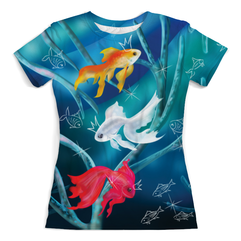 Printio Футболка с полной запечаткой (женская) Разноцветные рыбки футболка с полной запечаткой женская printio пена морская