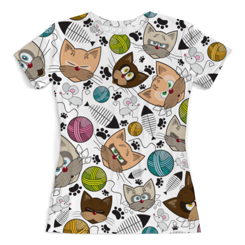 Printio Футболка с полной запечаткой (женская) Кошки printio футболка с полной запечаткой женская мордочка кошки