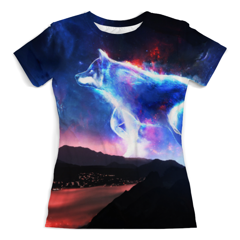 Printio Футболка с полной запечаткой (женская) Космический волк printio футболка с полной запечаткой женская космический турист