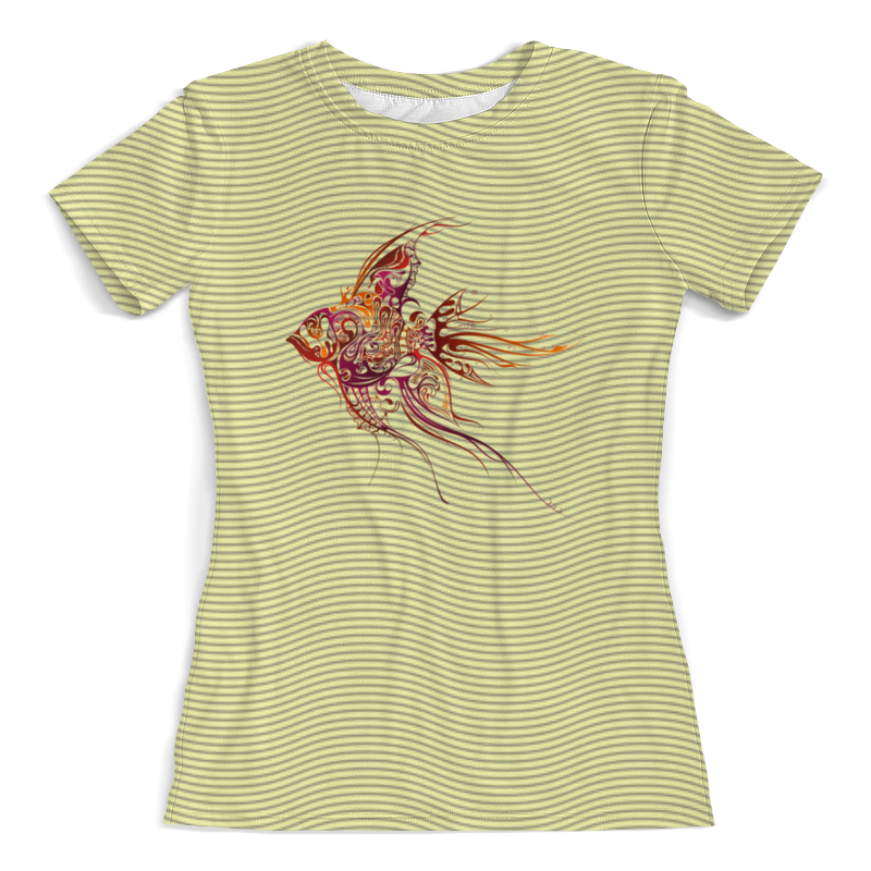 Printio Футболка с полной запечаткой (женская) Рыбка printio футболка с полной запечаткой женская кот рыболов и золотая рыбка
