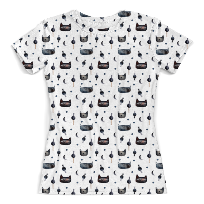 printio футболка с полной запечаткой женская пэчворк белые кошки Printio Футболка с полной запечаткой (женская) Кошки