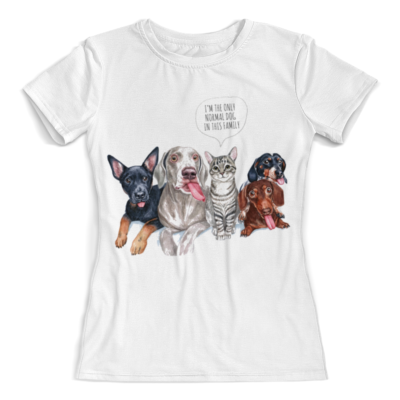 Printio Футболка с полной запечаткой (женская) Животные коты собаки printio футболка с полной запечаткой женская животные 1