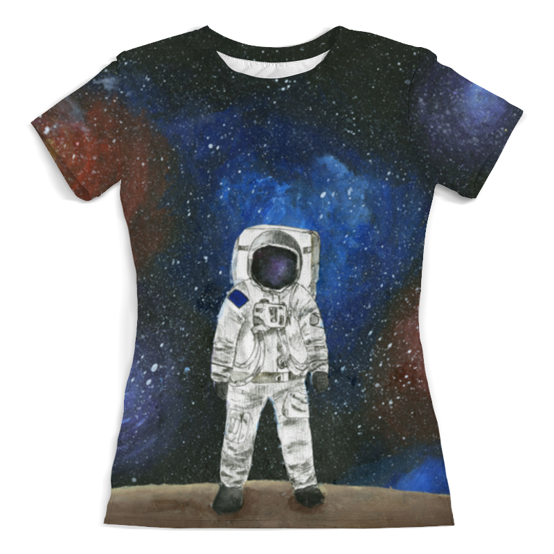 Printio Футболка с полной запечаткой (женская) Космонавт printio футболка с полной запечаткой женская космос космонавт