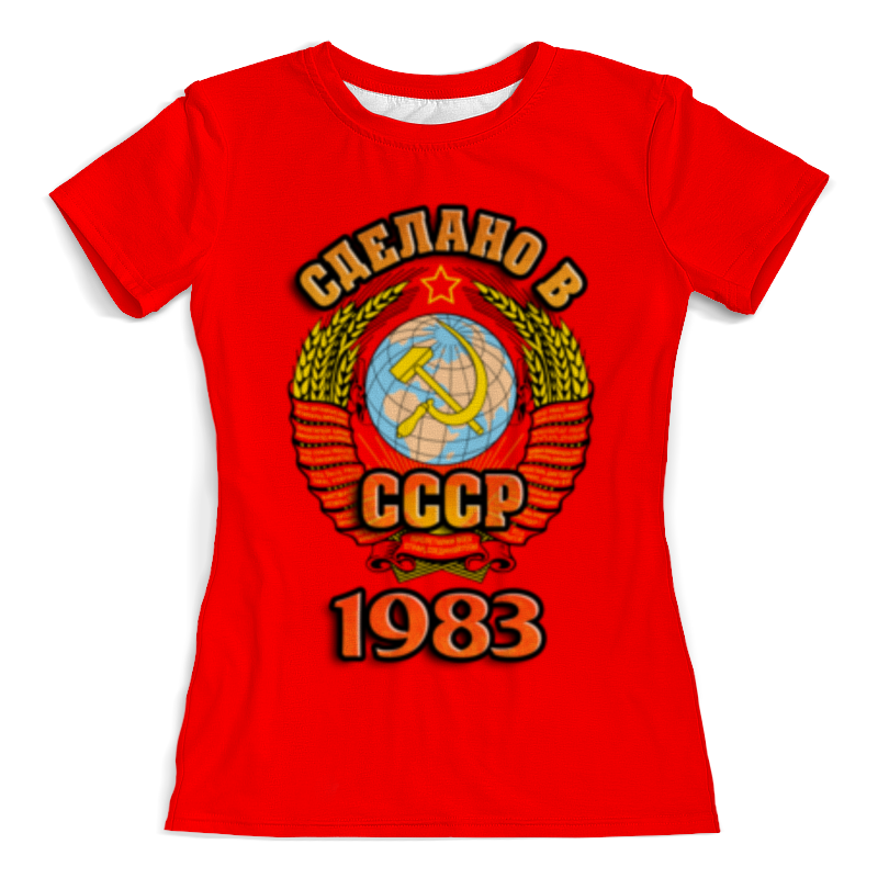 Printio Футболка с полной запечаткой (женская) Сделано в 1983 женская футболка 2015 cat 3d t 1983