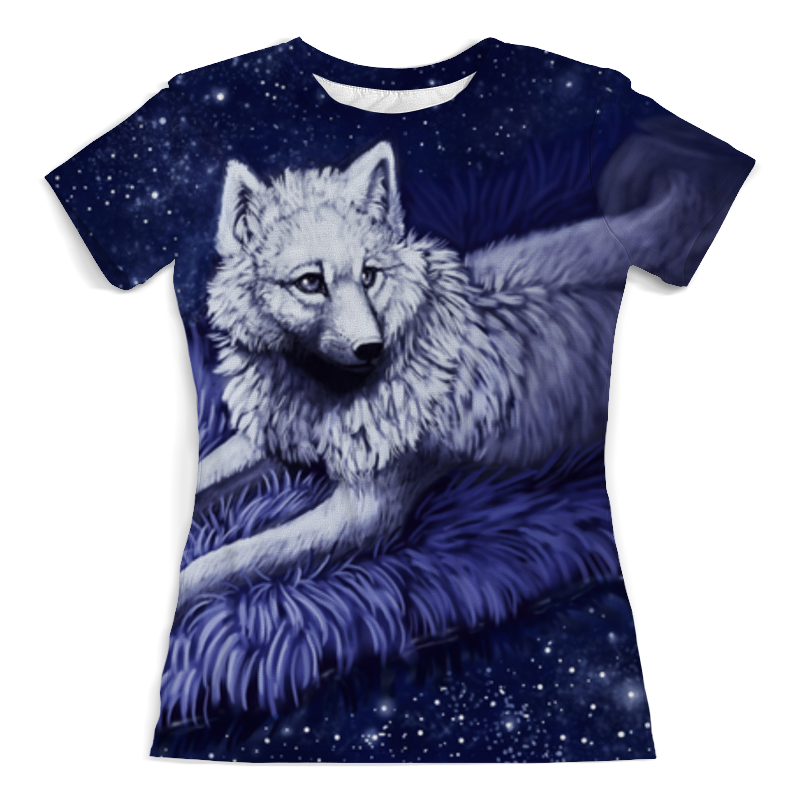 Printio Футболка с полной запечаткой (женская) Волк белый printio футболка с полной запечаткой женская белый волк