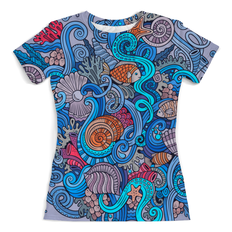 Printio Футболка с полной запечаткой (женская) Морской printio футболка с полной запечаткой женская морской узор