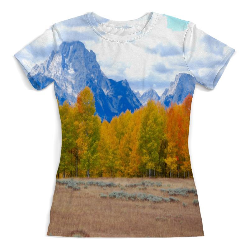 Printio Футболка с полной запечаткой (женская) Деревья в горах printio футболка с полной запечаткой женская волк в горах