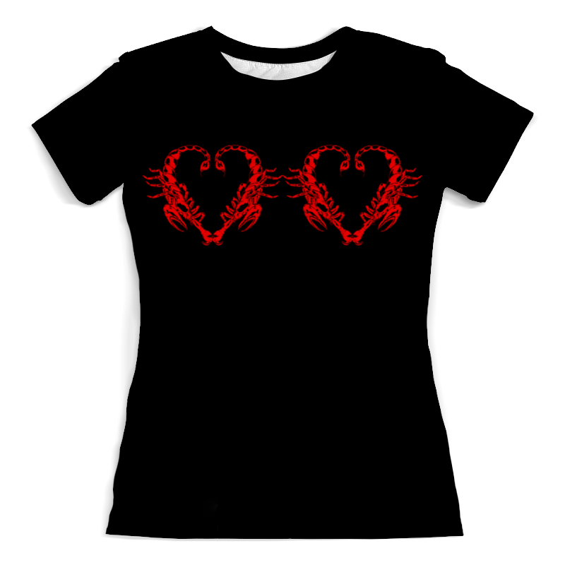 Printio Футболка с полной запечаткой (женская) Сердца скорпионов printio футболка классическая узор из скорпионов