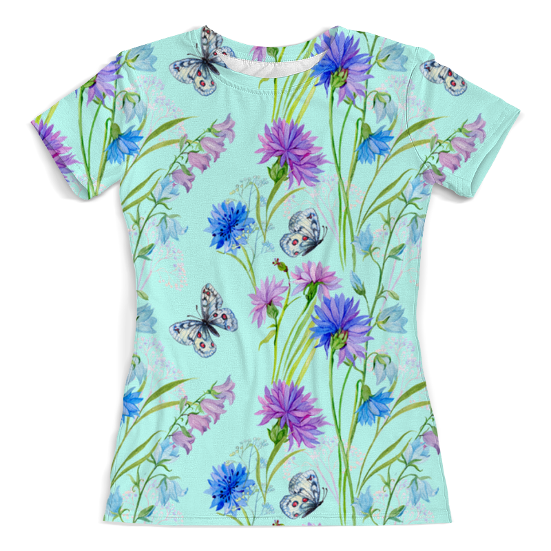 Printio Футболка с полной запечаткой (женская) Бабочки printio футболка с полной запечаткой женская цветочные бабочки