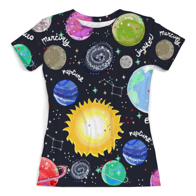 Printio Футболка с полной запечаткой (женская) Планеты printio футболка с полной запечаткой женская планеты