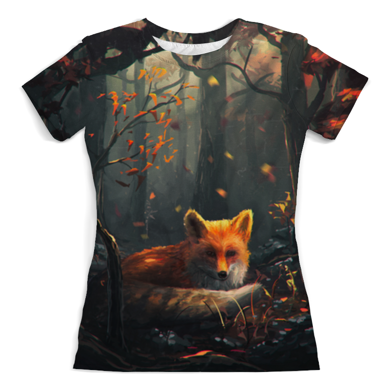 Printio Футболка с полной запечаткой (женская) Лиса в лесу printio футболка с полной запечаткой женская волк в лесу
